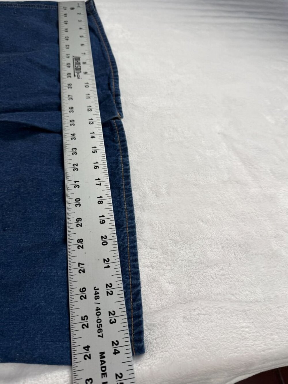 RARE Vintage Levis Denim Midi Skirt Farmers & Mechanics Patch Blue High-Waist 9 - Picture 10 of 10